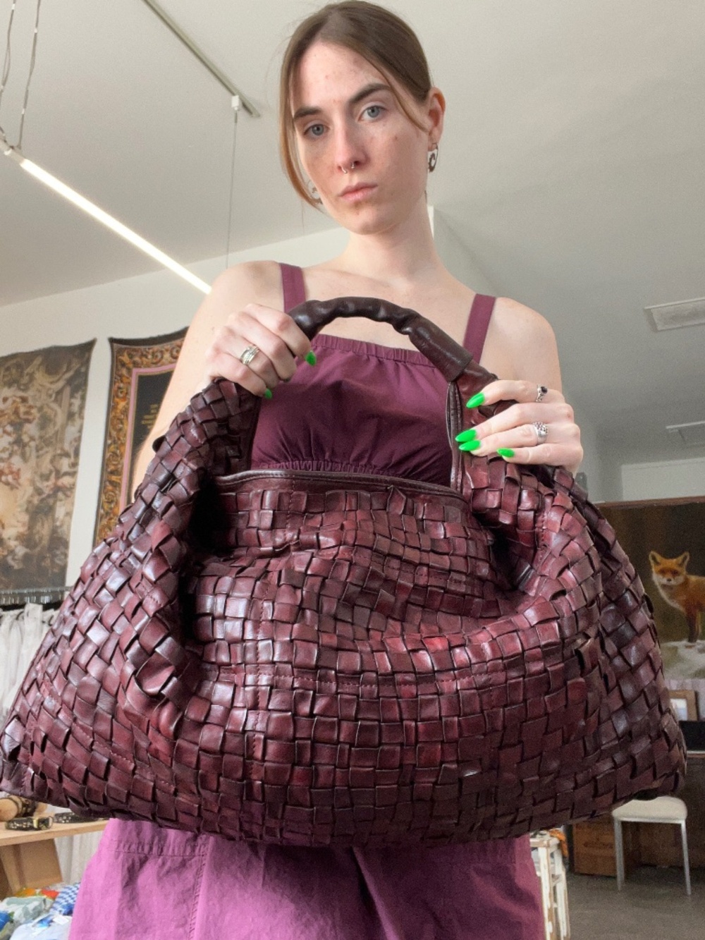 Campomaggi Woven Leather Bag